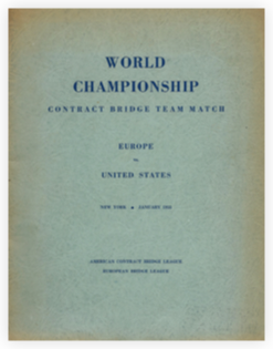 This is the official book from the event, showing all 224 hands played. There is a second book about this event, by Franklin (British NPC) and Reese (player). 
